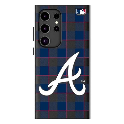Keyscaper Atlanta Braves Plaid Galaxy Magnetic Bump Case