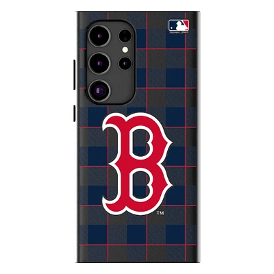 Keyscaper Boston Red Sox Plaid Galaxy Magnetic Bump Case