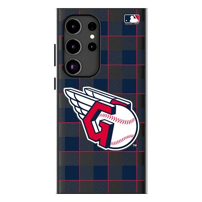 Keyscaper Cleveland Guardians Plaid Galaxy Magnetic Bump Case