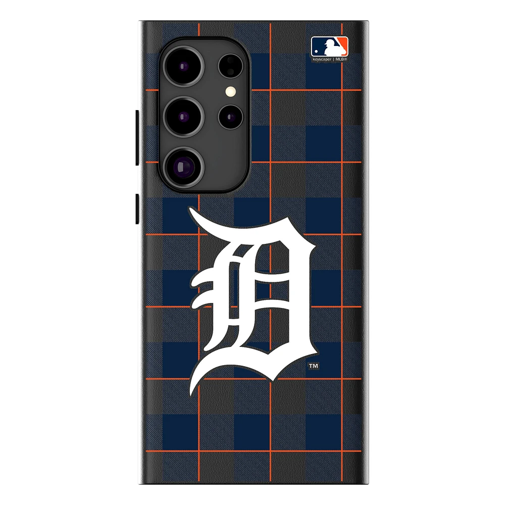 Keyscaper Detroit Tigers Plaid Galaxy Magnetic Bump Case