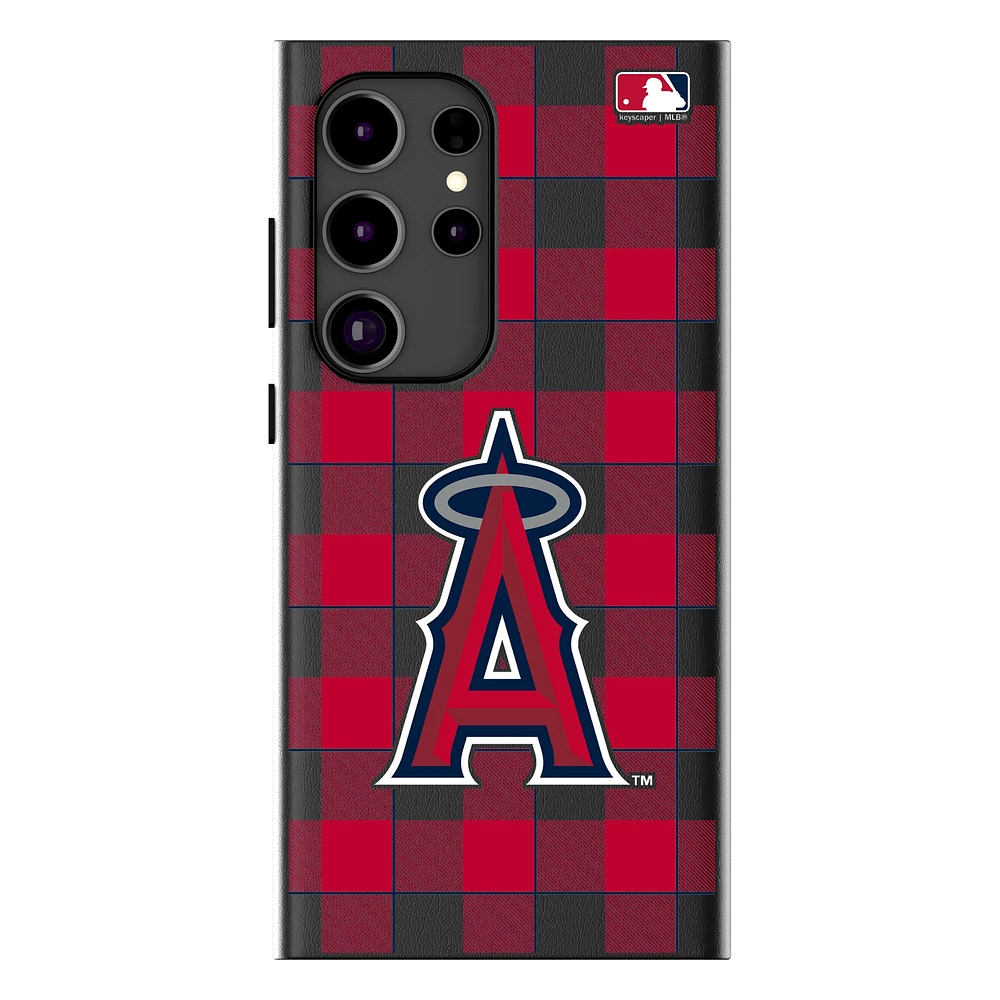 Keyscaper Los Angeles Angels Plaid Galaxy Magnetic Bump Case