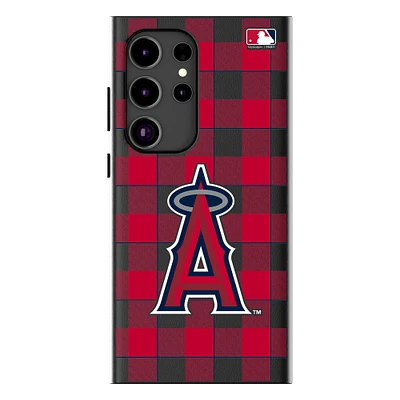 Keyscaper Los Angeles Angels Plaid Galaxy Magnetic Bump Case