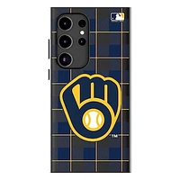 Keyscaper Milwaukee Brewers Plaid Galaxy Magnetic Bump Case