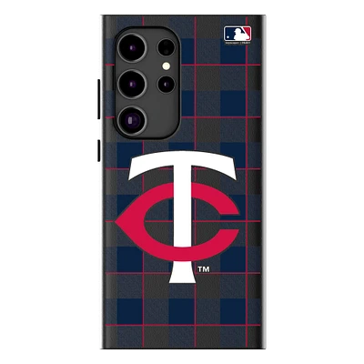 Keyscaper Minnesota Twins Plaid Galaxy Magnetic Bump Case