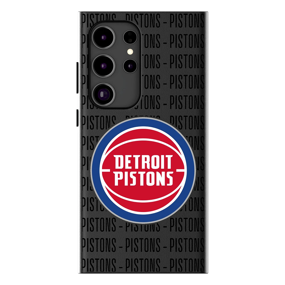 Keyscaper Detroit Pistons Text Backdrop Galaxy Magnetic Bump Case