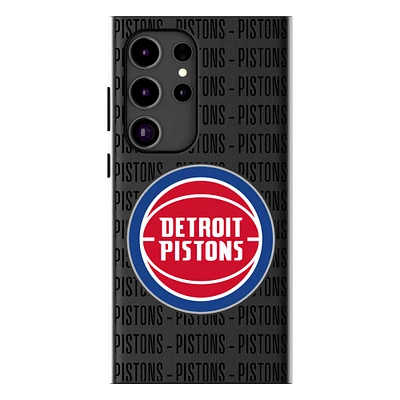Keyscaper Detroit Pistons Text Backdrop Galaxy Magnetic Bump Case