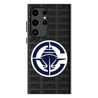 Keyscaper LA Clippers Text Backdrop Galaxy Magnetic Bump Case