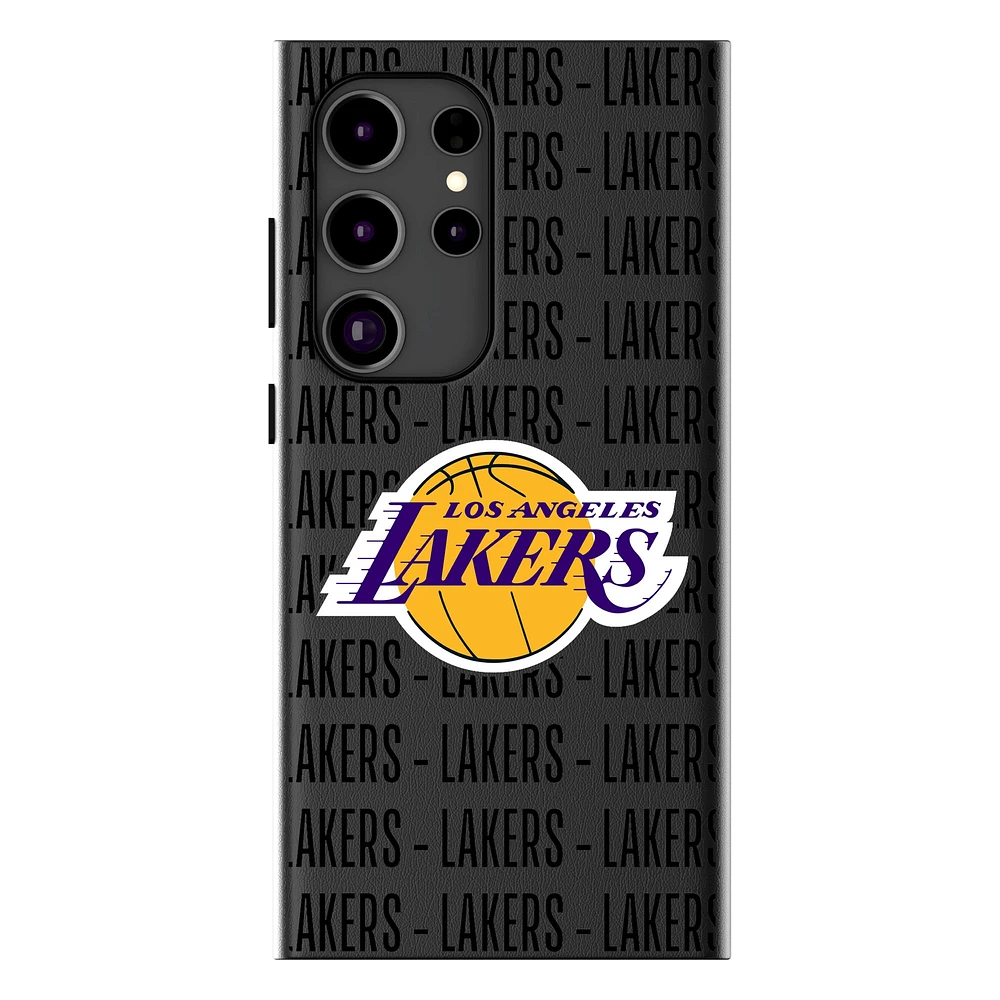 Keyscaper Los Angeles Lakers Text Backdrop Galaxy Magnetic Bump Case