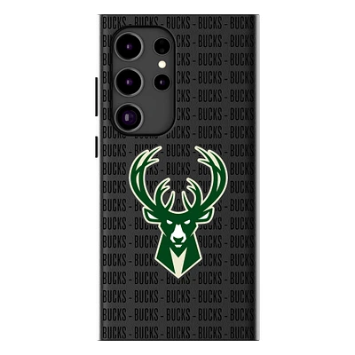 Keyscaper Milwaukee Bucks Text Backdrop Galaxy Magnetic Bump Case