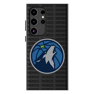 Keyscaper Minnesota Timberwolves Text Backdrop Galaxy Magnetic Bump Case