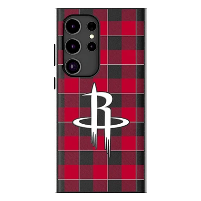 Keyscaper Houston Rockets Plaid Galaxy Magnetic Bump Case