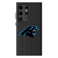 Keyscaper Carolina Panthers Text Backdrop Galaxy Magnetic Bump Case