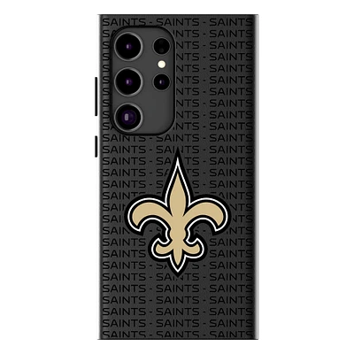 Keyscaper New Orleans Saints Text Backdrop Galaxy Magnetic Bump Case