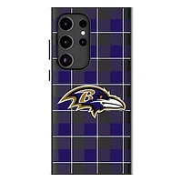 Keyscaper Baltimore Ravens Plaid Galaxy Magnetic Bump Case