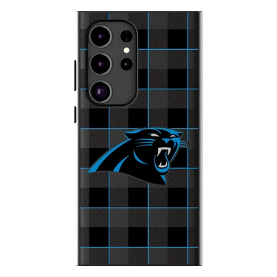 Keyscaper Carolina Panthers Plaid Galaxy Magnetic Bump Case
