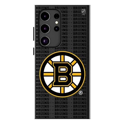 Keyscaper Boston Bruins Text Backdrop Galaxy Magnetic Bump Case