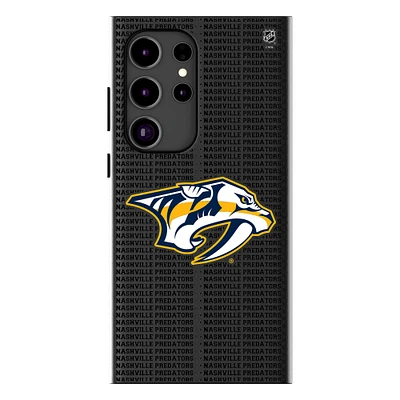 Keyscaper Nashville Predators Text Backdrop Galaxy Magnetic Bump Case
