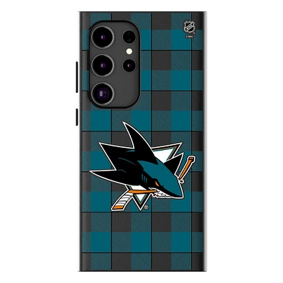 Keyscaper San Jose Sharks Plaid Galaxy Magnetic Bump Case