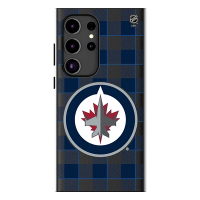 Keyscaper Winnipeg Jets Plaid Galaxy Magnetic Bump Case