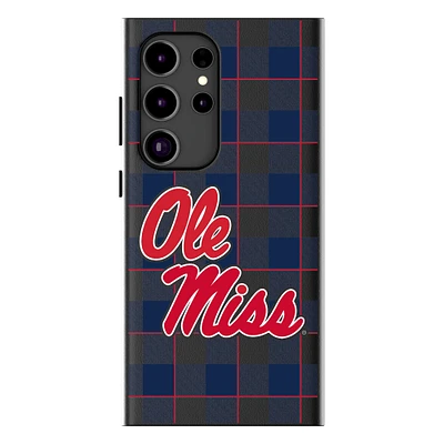 Keyscaper Ole Miss Rebels Plaid Galaxy Magnetic Bump Case