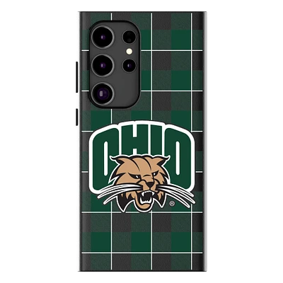 Keyscaper Ohio Bobcats Plaid Galaxy Magnetic Bump Case