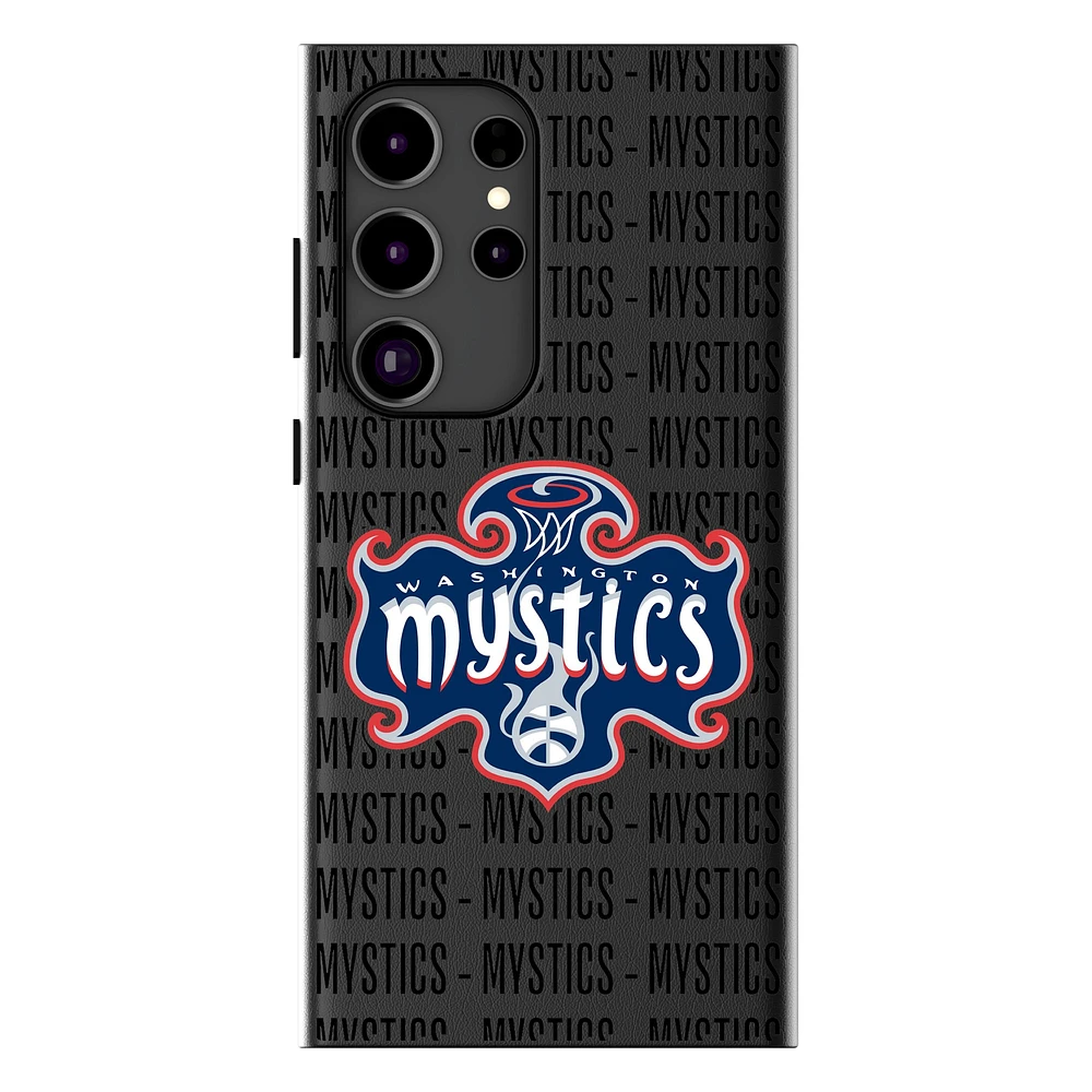 Keyscaper Washington Mystics Text Backdrop Galaxy Magnetic Bump Case