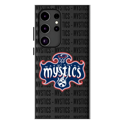 Keyscaper Washington Mystics Text Backdrop Galaxy Magnetic Bump Case