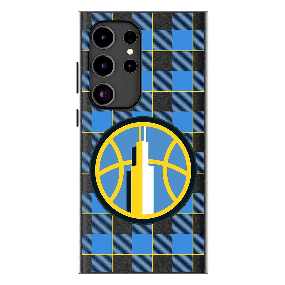 Keyscaper Chicago Sky Plaid Galaxy Magnetic Bump Case