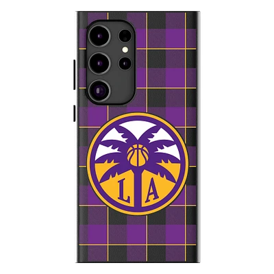 Keyscaper Los Angeles Sparks Plaid Galaxy Magnetic Bump Case
