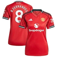 Women's adidas Bruno Fernandes Red Manchester United Home 2025/26 Replica Player Jersey