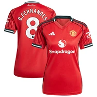 Women's adidas Bruno Fernandes Red Manchester United Home 2025/26 Replica Player Jersey