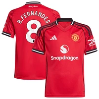 Youth adidas Bruno Fernandes Red Manchester United Home 2025/26 Replica Player Jersey
