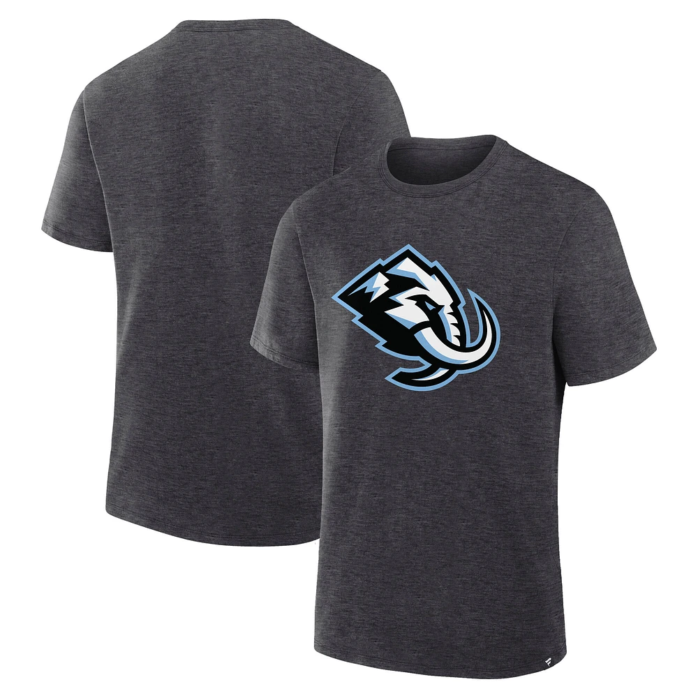 Men's Fanatics Heather Charcoal Utah Mammoth Primary Logo Legacy T-Shirt
