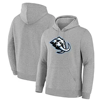 Men's Fanatics  Heather Gray Utah Mammoth Primary Logo Legacy Fleece Pullover Hoodie