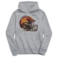 Youth Vive La Fete Heather Gray Minnesota Golden Gophers Dripping Football Helmet Pullover Hoodie