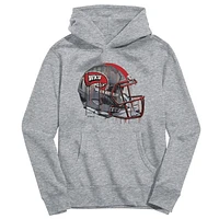 Youth Vive La Fete Heather Gray Western Kentucky Hilltoppers Dripping Football Helmet Pullover Hoodie