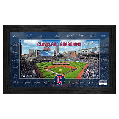 Highland Mint Cleveland Guardians Framed 12" x 20" 2025 Signature Field Photograph - Facsimile Signatures - Limited Edition of 5,000