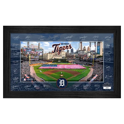 Highland Mint Detroit Tigers Framed 12" x 20" 2025 Signature Field Photograph - Facsimile Signatures - Limited Edition of 5,000