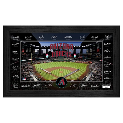 Highland Mint Arizona Diamondbacks Framed 12" x 20" 2025 Signature Field Photograph - Facsimile Signatures - Limited Edition of 5,000