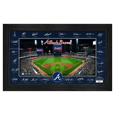 Highland Mint Atlanta Braves Framed 12" x 20" 2025 Signature Field Photograph - Facsimile Signatures - Limited Edition of 5,000