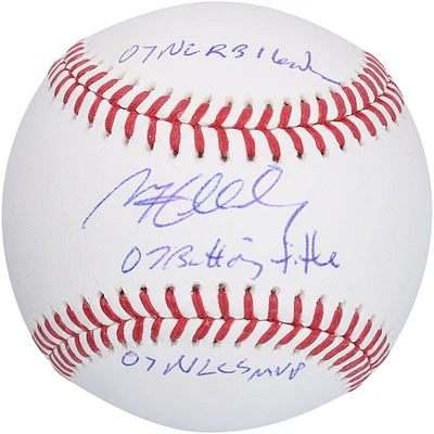 Matt Holliday St. Louis Cardinals Autographed Baseball with Multiple Inscriptions
