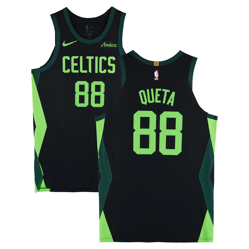 Neemias Queta Boston Celtics Game-Used #88 Black Nike City Edition Jersey vs. Charlotte Hornets on April 13, 2025 - Size 50+4