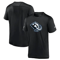 Men's Fanatics  Black Utah Mammoth Authentic Pro Rink T-Shirt