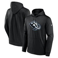 Men's Fanatics  Black Utah Mammoth Authentic Pro Rink Fleece Pullover Hoodie