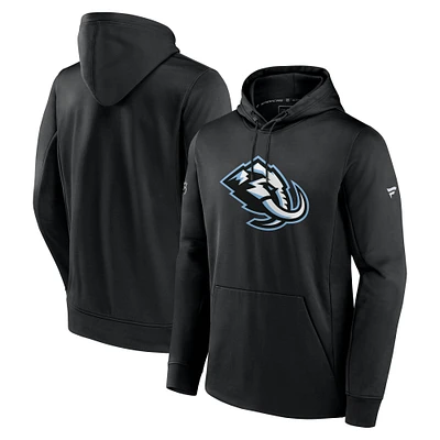 Men's Fanatics  Black Utah Mammoth Authentic Pro Rink Fleece Pullover Hoodie