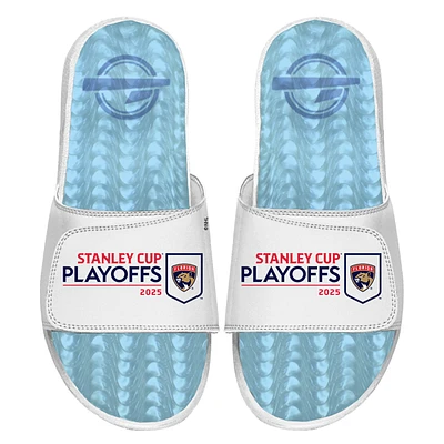 Unisex ISlide  White Florida Panthers 2025 Stanley Cup Playoffs Ice Gel Slide Sandals
