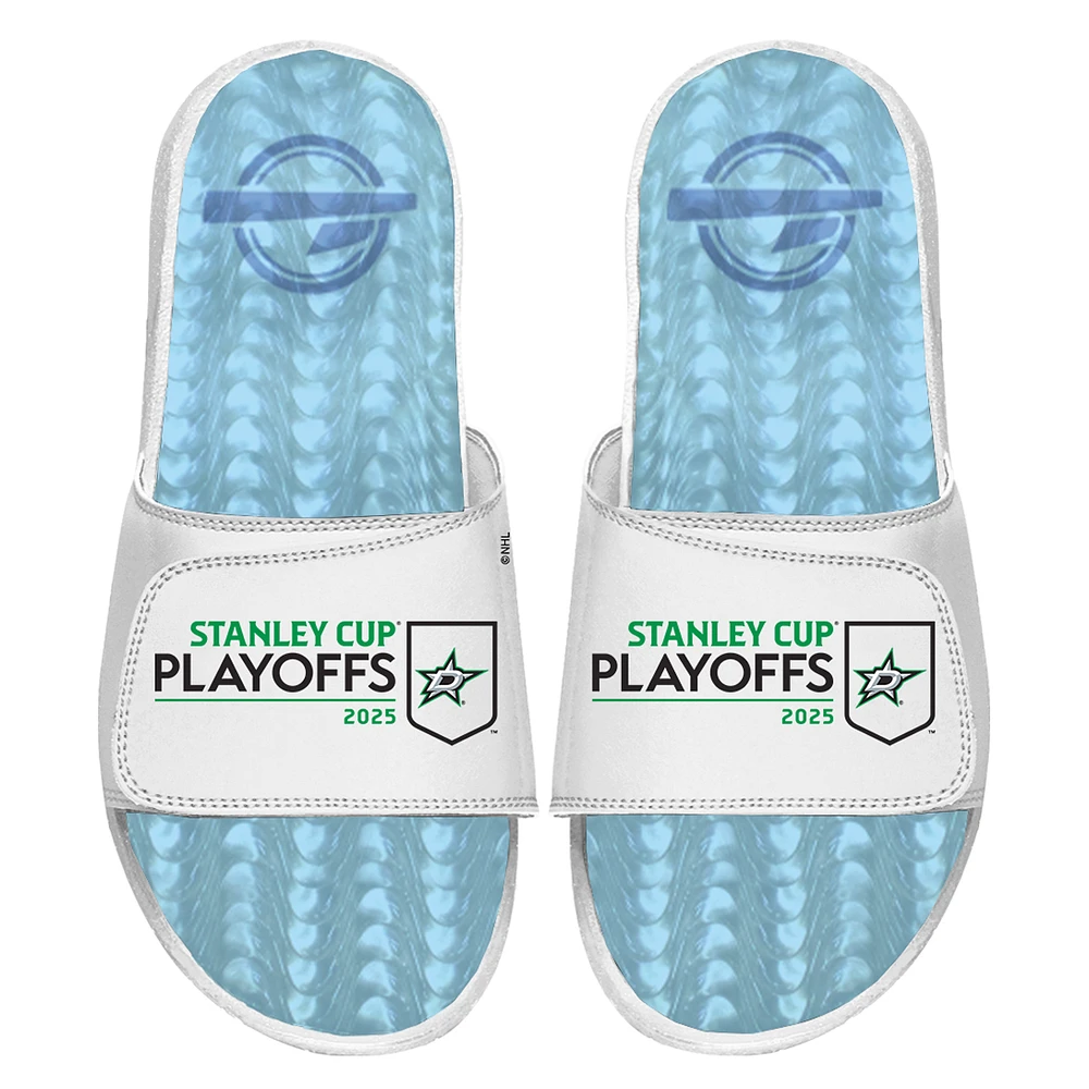 Unisex ISlide White Dallas Stars 2025 Stanley Cup Playoffs Ice Gel Slide Sandals