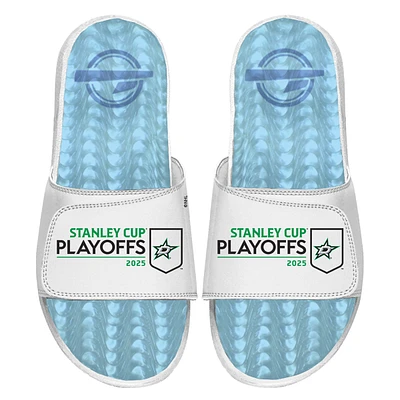 Unisex ISlide  White Dallas Stars 2025 Stanley Cup Playoffs Ice Gel Slide Sandals