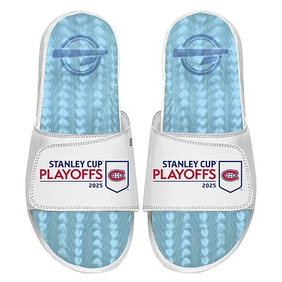 Unisex ISlide  White Montreal Canadiens 2025 Stanley Cup Playoffs Ice Gel Slide Sandals