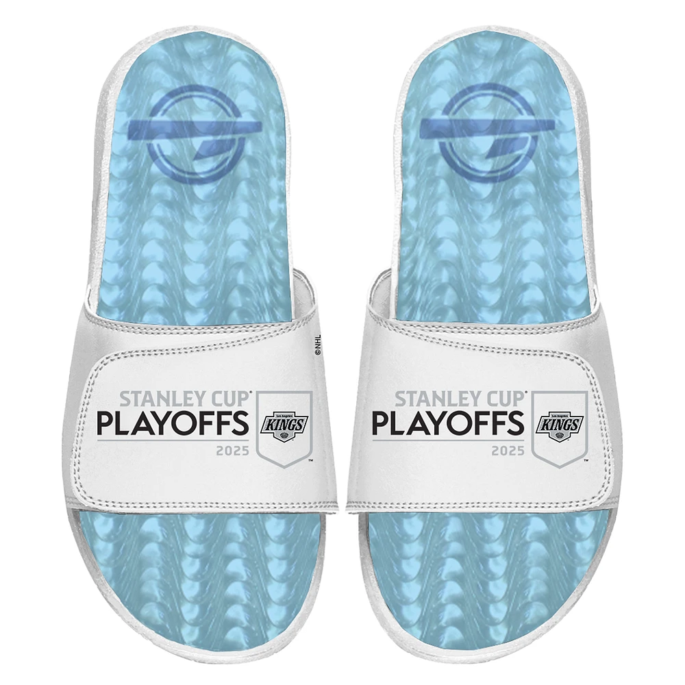 Unisex ISlide White Los Angeles Kings 2025 Stanley Cup Playoffs Ice Gel Slide Sandals